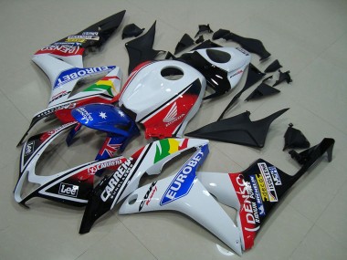 2007-2008 Honda CBR600RR Motorcycle Fairings - White Red Blue Glossy Black EuroBet Canada Suppliers