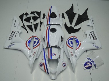 2007-2008 Honda CBR600RR Motorcycle Fairings - White Red Blue R Canada Suppliers