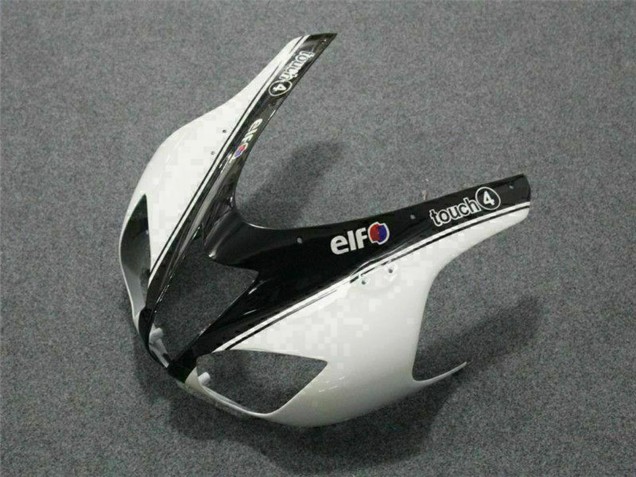 2007-2008 Kawasaki ZX6R Motorcycle Fairings - Black White Elf Canada Suppliers