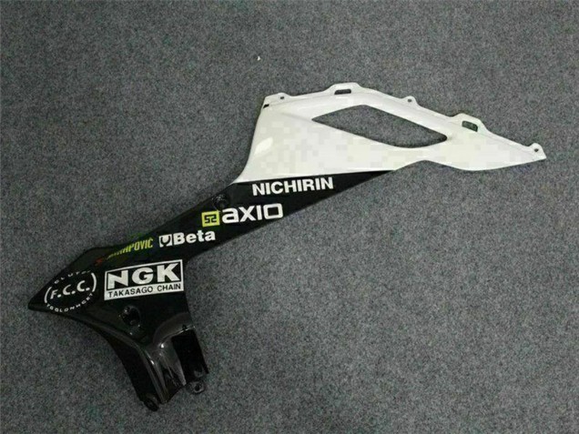 2007-2008 Kawasaki ZX6R Motorcycle Fairings - Black White Elf Canada Suppliers
