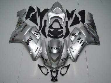 2007-2008 Kawasaki ZX6R Motorcycle Fairings - Silver West Canada Suppliers