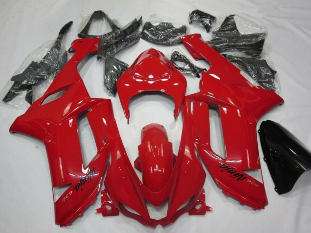 2007-2008 Kawasaki ZX6R Motorcycle Fairings - Red Canada Suppliers