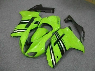 2007-2008 Kawasaki ZX6R Motorcycle Fairing Kits - Green Black Canada Suppliers