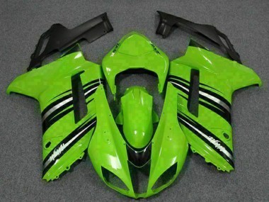 2007-2008 Kawasaki ZX6R Motorcycle Fairing Kits - Green Black Canada Suppliers