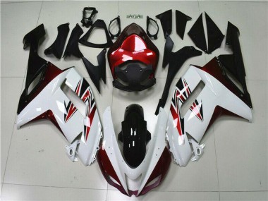 2007-2008 Kawasaki ZX6R Motorcycle Fairings - White Black Red Canada Suppliers