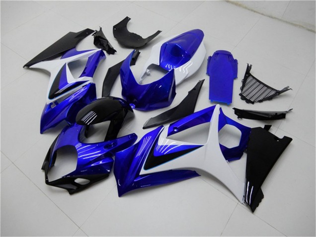 2007-2008 Suzuki GSXR 1000 Motorcycle Fairings - White Blue Black No Decal Canada Suppliers