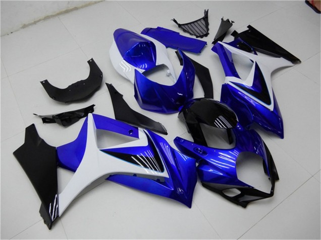 2007-2008 Suzuki GSXR 1000 Motorcycle Fairings - White Blue Black No Decal Canada Suppliers