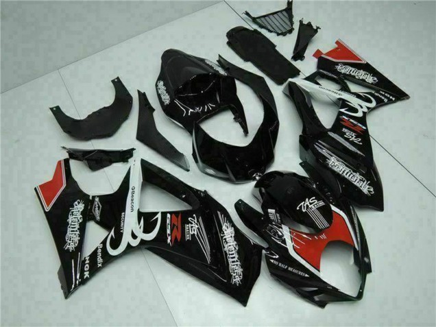 2007-2008 Suzuki GSXR 1000 Motorcycle Fairings - Glossy Black Red White Canada Suppliers