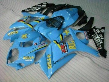 2007-2008 Suzuki GSXR 1000 Motorcycle Fairing Kits - Blue Gold Black Rizla Canada Suppliers