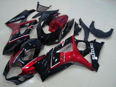 2007-2008 Suzuki GSXR 1000 Motorcycle Fairing - Red Glossy Black Canada Suppliers