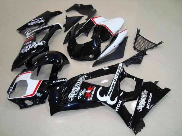 2007-2008 Suzuki GSXR 1000 Motorcycle Fairings - Glossy Black Red Relentless Canada Suppliers
