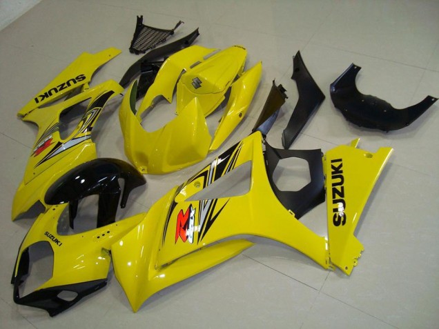2007-2008 Suzuki GSXR 1000 Motorcycle Fairing - Yellow Glossy Black Canada Suppliers