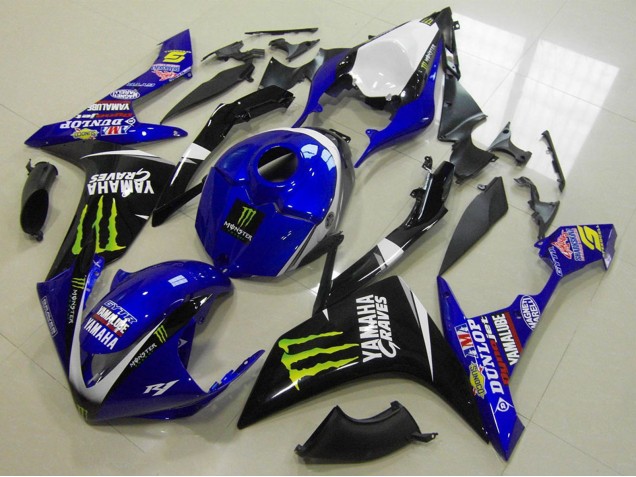 2007-2008 Yamaha YZF R1 Motorcycle Fairings - White Blue Black Green Monster Canada Suppliers