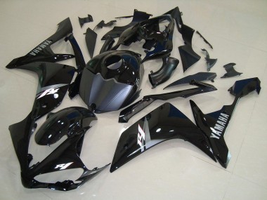 2007-2008 Yamaha YZF R1 Motorcycle Fairings - Glossy Black Matte Black White Decal Canada Suppliers