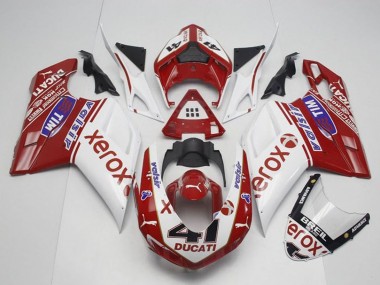 2007-2014 Ducati 848 1098 1198 Motorcycle Fairings - White Red Glossy Black Valsir Xerox OEM Style 41 Canada Suppliers