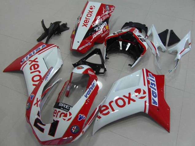 2007-2014 Ducati 848 1098 1198 Motorcycle Fairings - White Red Glossy Black Valsir Xerox OEM Style 21 Canada Suppliers