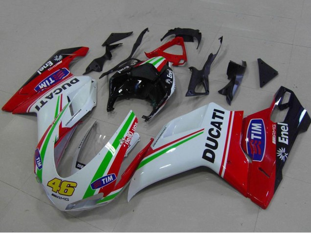 2007-2014 Ducati 848 1098 1198 Motorcycle Fairings - White Red Green Glossy Black Yellow 46 Canada Suppliers
