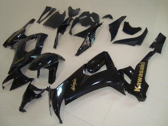 2008-2010 Kawasaki ZX10R Motorcycle Fairings - Glossy Black Gold Decal Canada Suppliers