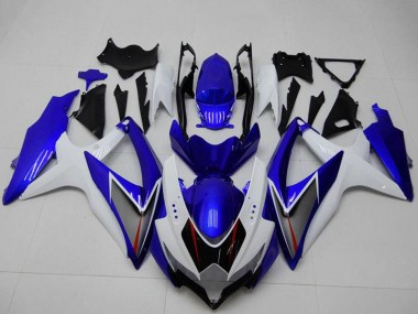 2008-2010 Suzuki GSXR 600/750 Motorcycle Fairings - White Blue Black Red Line Canada Suppliers
