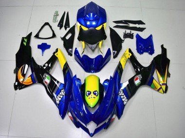 2008-2010 Suzuki GSXR 600/750 Motorcycle Fairings - Blue Yellow Shark Canada Suppliers
