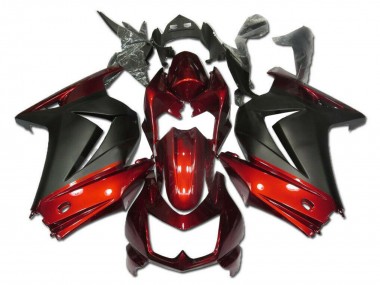 2008-2012 Kawasaki EX250 Motorcycle Fairings - Red Matte Black Canada Suppliers