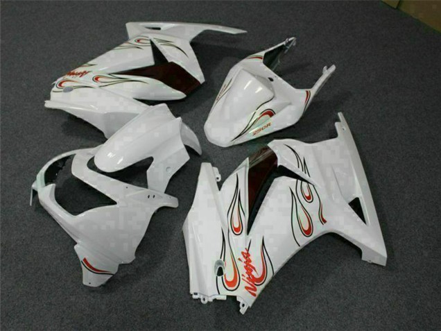 2008-2012 Kawasaki EX250 Motorcycle Fairings - White Red Canada Suppliers