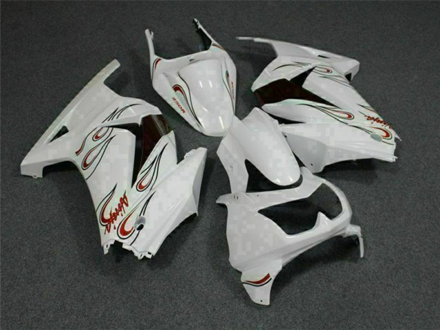 2008-2012 Kawasaki EX250 Motorcycle Fairings - White Red Canada Suppliers