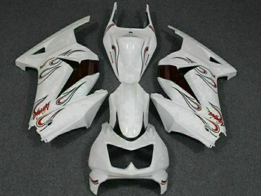 2008-2012 Kawasaki EX250 Motorcycle Fairings - White Red Canada Suppliers