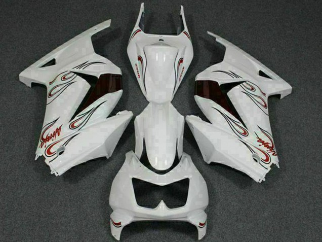 2008-2012 Kawasaki EX250 Motorcycle Fairings - White Red Canada Suppliers