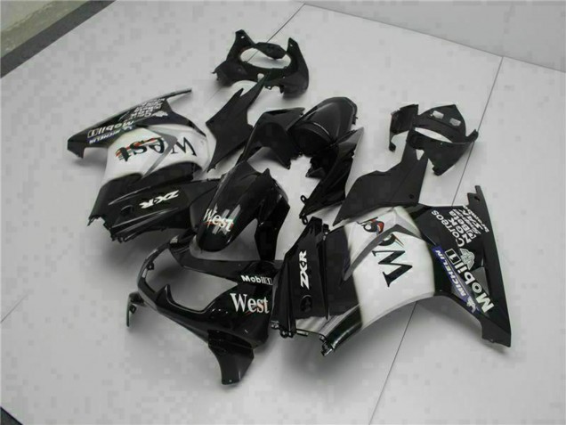 2008-2012 Kawasaki EX250 Motorcycle Fairings - Glossy Black White West Canada Suppliers