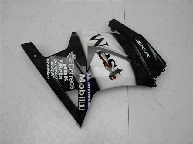 2008-2012 Kawasaki EX250 Motorcycle Fairings - Glossy Black White West Canada Suppliers