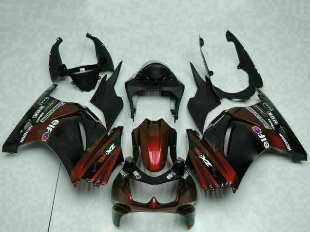 2008-2012 Kawasaki EX250 Motorcycle Fairings - Glossy Black Maroon Red Canada Suppliers