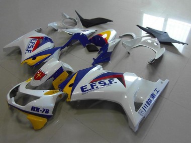 2008-2012 Kawasaki ZX250R Motorcycle Fairings - White Yellow Blue Red EFSF RX-78 Canada Suppliers
