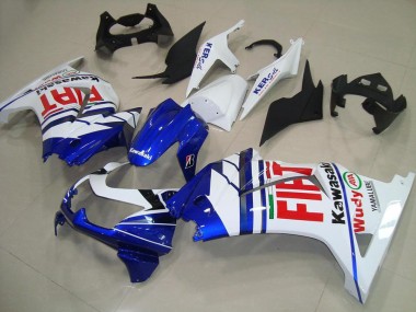 2008-2012 Kawasaki ZX250R Motorcycle Fairings - White Blue Red Fiat Canada Suppliers