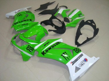 2008-2012 Kawasaki ZX250R Motorcycle Fairings - White Green Black Monster 88 Canada Suppliers