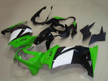 2008-2012 Kawasaki ZX250R Motorcycle Fairings - Green White Glossy Black Canada Suppliers