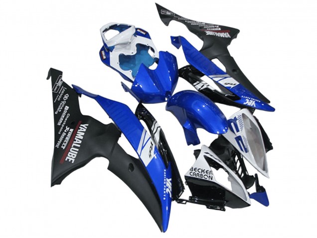 2008-2016 Yamaha YZF R6 Motorcycle Fairings - White Blue Matte Black Yamalube Canada Suppliers