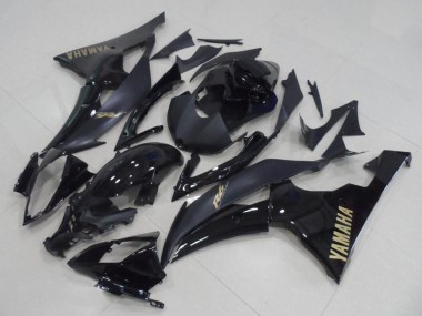 2008-2016 Yamaha YZF R6 Motorcycle Fairings - Glossy Black Matte Black Gold Decals Canada Suppliers