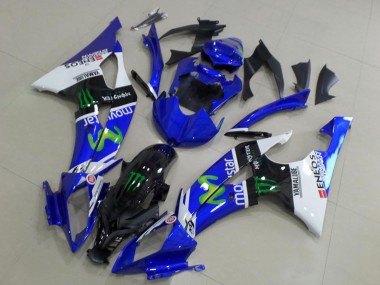 2008-2016 Yamaha YZF R6 Motorcycle Fairings - White Blue Glossy Black Green Monster MoviStar Canada Suppliers