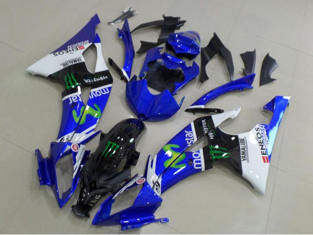 2008-2016 Yamaha YZF R6 Motorcycle Fairings - White Blue Glossy Black Green Monster MoviStar Canada Suppliers