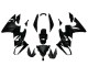 2009-2011 Kawasaki EX650 Motorcycle Fairings - Glossy Black White Decal Canada Suppliers