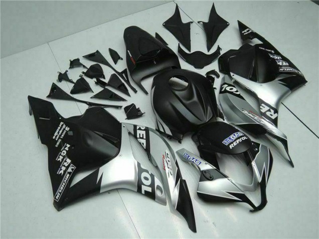 2009-2012 Honda CBR600RR Motorcycle Fairings - Silver Matte Black Repsol Canada Suppliers