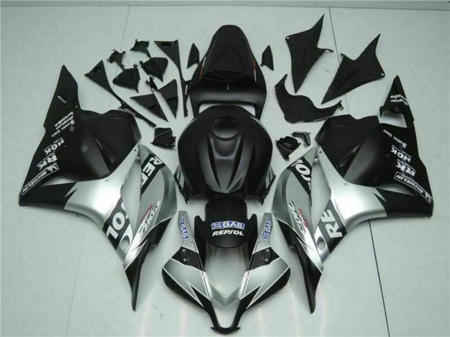 2009-2012 Honda CBR600RR Motorcycle Fairings - Silver Matte Black Repsol Canada Suppliers