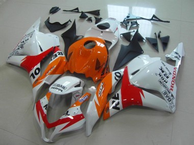 2009-2012 Honda CBR600RR Motorcycle Fairings Kit - Orange White Red Glossy Black Repsol Canada Suppliers