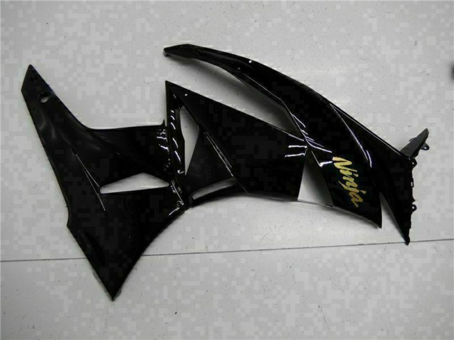 2009-2012 Kawasaki ZX6R Motorcycle Fairings - Glossy Black Gold Ninja Canada Suppliers