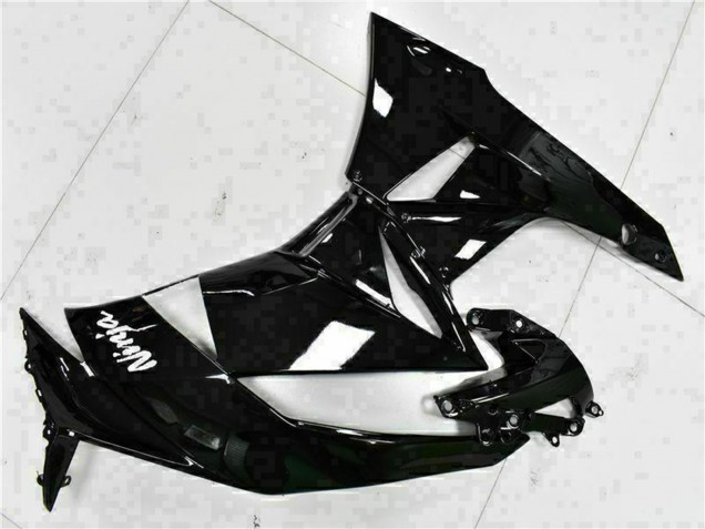 2009-2012 Kawasaki ZX6R Motorcycle Fairings - Glossy Black White Ninja Canada Suppliers