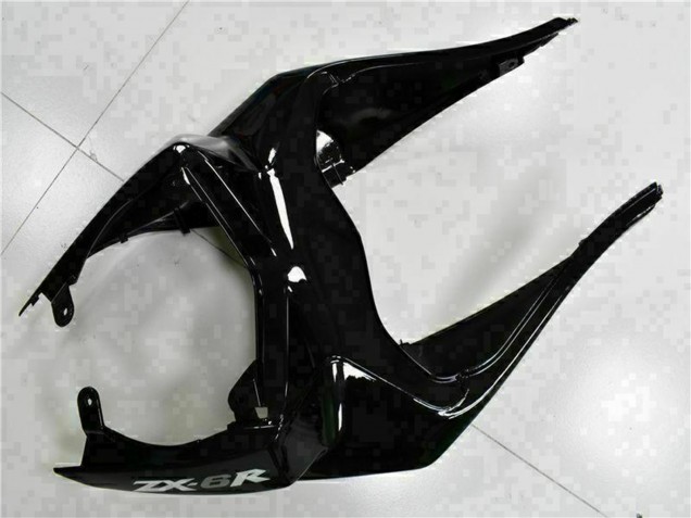 2009-2012 Kawasaki ZX6R Motorcycle Fairings - Glossy Black White Ninja Canada Suppliers