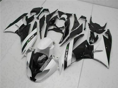 2009-2012 Kawasaki ZX6R Motorcycle Fairings - Glossy Black White Canada Suppliers