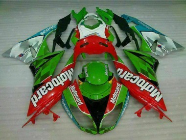 2009-2012 Kawasaki ZX6R Motorcycle Fairings - Green White Red Black Blue Motocard Canada Suppliers