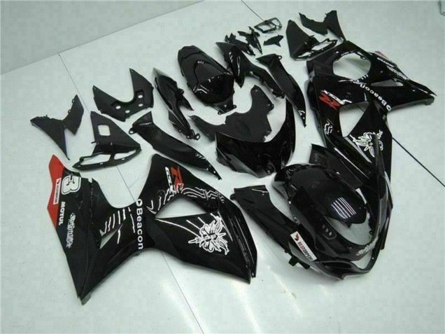 2009-2016 Suzuki GSXR 1000 Motorcycle Fairings - Glossy Black Red Beacon Motul Canada Suppliers